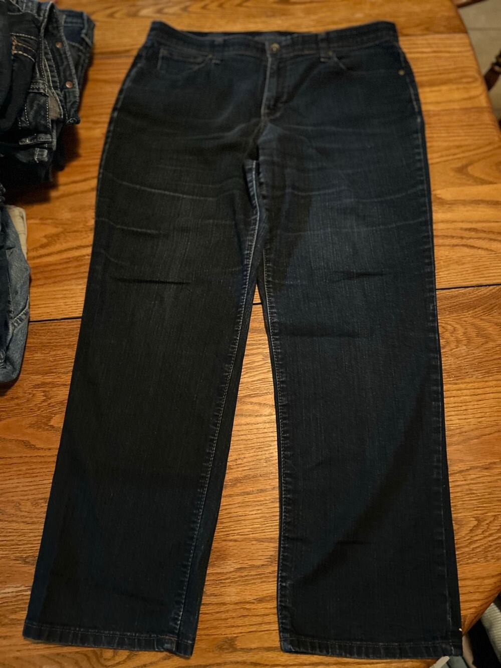 Style & Co. dark blue jeans straight, size 14 short